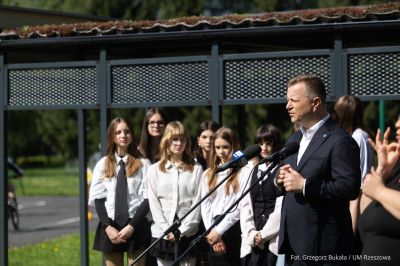zdjęcie z konferencji prasowej dotyczącej kampanii Rowerowy Maj, fot. Grzegorz Bukała, Urząd Miasta Rzeszowa